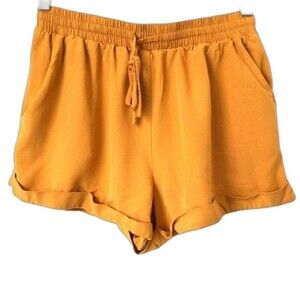 Forever 21 Mustard Fabric Short Shorts S